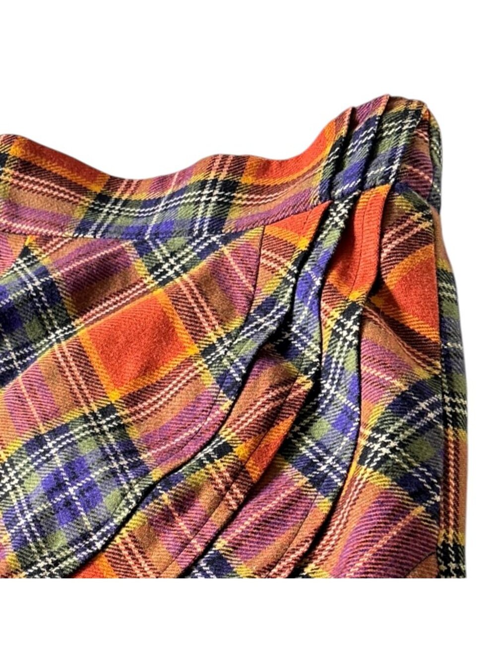 Anthropologie Plenty by Tracy Reese Easy Keeper Plaid Tulip Skirt 2 Preppy Retro - Picture 5 of 11